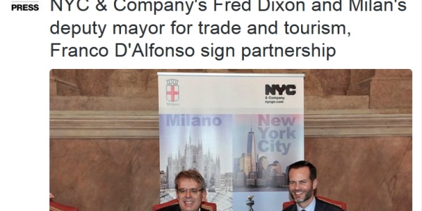 Milano e New York City si alleano per far crescere il turismo